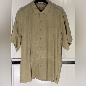 Tommy Bahama Golden Palms Hawaiian Camp Silk Shirt